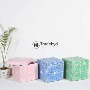 Tradebyd Boîte d'incrustation de vadrouille en os floral fait à la main pour le stockage de bijoux - Product Image 2