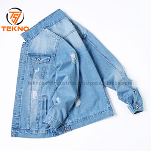 Meilleure tendance de veste en jean pour hommes à bas prix, vestes en jean respirantes et durables à boutons couverts OEM pour hommes du Pakistan - Product Image 4