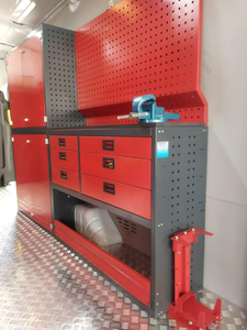 Sistema de estanterías para furgoneta de trabajo móvil DETAY OEM, banco de trabajo con 12 cajones para herramientas, almacenamiento con panel perforado, estantes modulares para coche, electrostático - Product Image 3