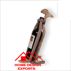 Estante de madera de último diseño para soporte de cerveza y vino Con diferentes compartimentos en accesorios de barra decorativos con acabado Natural - Product Image 6