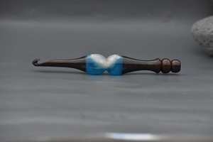 Handmade Rosewood <b>Epoxy</b> <b>Resin</b> Crochet Hook Ergonomic Soft Grip For Knitting And Crocheting - Product Image 5