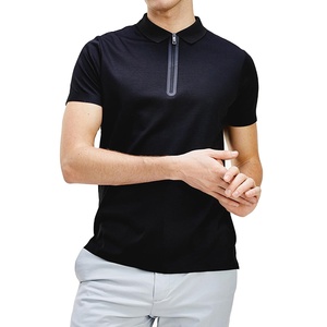 High Quality Best New Fashion Mens Plain Polo Shirt <b>Classic</b> Solid Short Sleeve Zipper Polo Tee Perfect For Sports & Casual Wear - Product Image 1