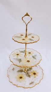 LOOK RELATED DISPLAY HANDMADE DIY 3 Tier Round Shape Fruit Tray Epoxy <b>Mold</b> Tea Tray Table <b>Silicone</b> <b>Mold</b> for <b>Resin</b> Arts - Product Image 6