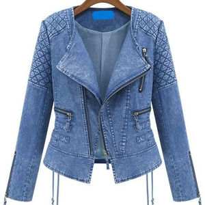 Chaqueta Vaquera de Invierno Vintage de Alta Calidad para Mujer con Logotipo Bordado, Estilo Casual, Transpirable, Lavado Ácido, 100% Algodón - Product Image 1