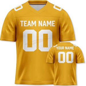 Fabricant OEM Vente en gros Maillots de football américain Conceptions personnalisées Séchage rapide Maille Broderie Polyester Uniforme d'équipe - Product Image 1