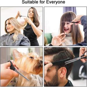 Nouvelles Ciseaux de Coiffure Professionnels Antistatiques à Manche en Plastique et Caoutchouc Multi-usages pour Salon de Coiffure avec Logo - Product Image 4
