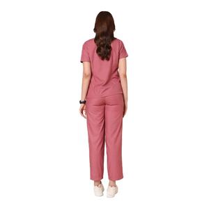 Scrubs d'infirmière professionnelle pour femmes gommage médical à manches courtes avec poches uniformes d'infirmière confortables pour une utilisation quotidienne en clinique - Product Image 3