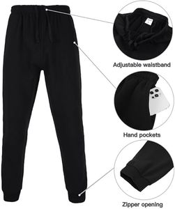 Survêtement 2 pièces pour homme, survêtement à manches longues, pulls à capuche athlétiques, jogging de sport décontracté avec poches - Product Image 3