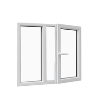 Fenêtre à battant en aluminium insonorisée avec double vitrage, cadre en aluminium, ouverture vers l'extérieur, certifiée Energy Star, magnétique