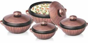 Casserole isolée en plastique Anax Impex, capacité de 3 L, forme ronde avec couvercle, lot de 4, utilisation domestique de qualité supérieure, fabriqué en Inde - Product Image 6