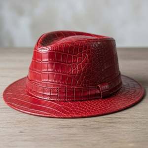 Chapeau en cuir d'alligator véritable, chapeau de cowboy de luxe, chapeau western en cuir exotique, chapeau de cowboy en alligator fait main - Product Image 4