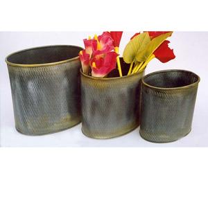 Pot de fleurs en étain galvanisé pour la décoration de la maison, du jardin, de l'hôtel, finition personnalisée, meilleure qualité pour la décoration extérieure et intérieure, lot de deux - Product Image 6