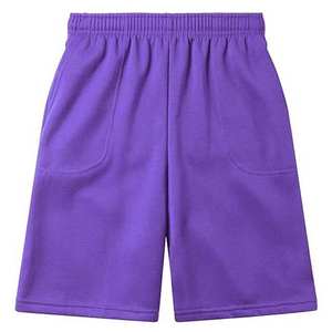 Pantalones cortos deportivos gris jaspeado para hombre Ajuste regular con cintura elástica y bolsillos 70% algodón y forro polar 30% poliéster - Product Image 4