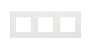 Cornice bianca Icon aesthetic per 3 elementi Simon 270 (27000630-090) - Product Image 1