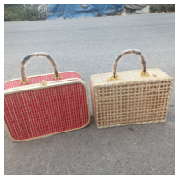 Panier de pique-nique en bambou, boîte classique en bambou et rotin, pour cadeaux d'événements, panier de pique-nique, boîte cadeau, fabricant vietnamien