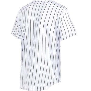ปรับแต่งเสื้อเบสบอลลายทาง แขนสั้น คอวี ติดกระดุม มีแถบลาย ขนาดพลัสไซส์ ระบายอากาศได้ดี แห้งเร็ว - Product Image 5