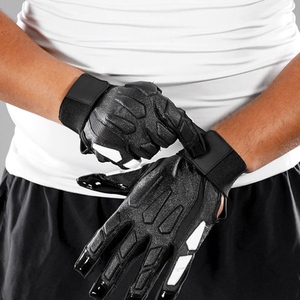Nueva llegada de diseño personalizado agarre fútbol receptor guantes adultos niños al aire libre guantes de fútbol americano proveedor - Product Image 3