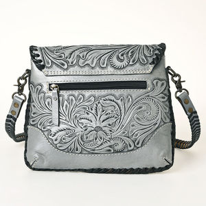 Bolso de Cuero Genuino de Lujo Estilo Western con Flores, Grabado y Flecos, Estilo Bohemio, Otoño, Personalizado - Product Image 2
