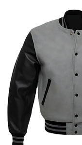 Chaqueta Universitaria Personalizada de Alta Calidad para Hombre, Estilo Universitario, Mezcla de Lana y Lona, Ribete Acanalado, Cierre de Botones a Presión, Invierno - Product Image 2