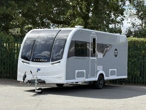 Phoenix Gray 4x4 Lightweight Travel Trailer Caravan Mini Modern Aluminum <b>Sticker</b> Design with Independent Suspension for Camping - Product Image 1