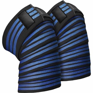 Genouillères élastiques noires en néoprène personnalisables unisexe, respirantes, antidérapantes, résistantes, équipement de sécurité pour le fitness, couleur personnalisable - Product Image 6