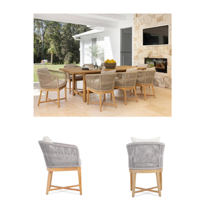 À vendre chaise minimaliste en bois de qualité supérieure meubles de jardin avec corde et cadre en bois de teck de haute qualité pour hôtels et villas - Product Image 4