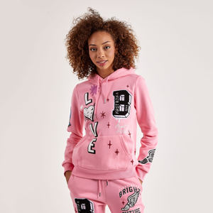 Sudadera con Capucha Básica de Algodón 100% Personalizada para Mujer, Ropa Casual de Invierno con Logotipo Impreso en la Parte Delantera, Secado Rápido y Transpirable OEM - Product Image 1