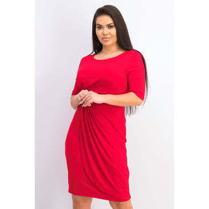 Abito da sera lungo elegante rosso finto avvolgente da donna, taglia XL, in tessuto traspirante, ideale per il giorno e la discoteca - ODM - Product Image 1