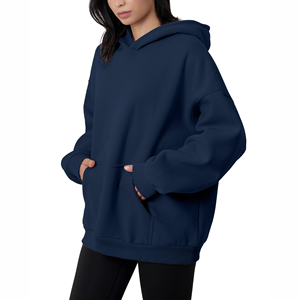Sudadera con Capucha de Invierno de Alta Calidad, Tejida en Poliéster/Algodón, con Insignia Frontal Personalizada, Antiarrugas, Transpirable, Estilo Casual Urbano para Mujer - Product Image 1