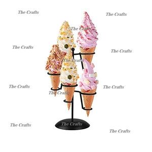 Soporte para helados de forma personalizada de diseño clásico Soporte para helados de color negro de hierro de calidad superior - Product Image 1