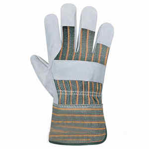 Gants de travail canadiens de sécurité à prix réduit fabriqués sur mesure Gants de travail en cuir antichaleur et résistants aux coupures - Product Image 4