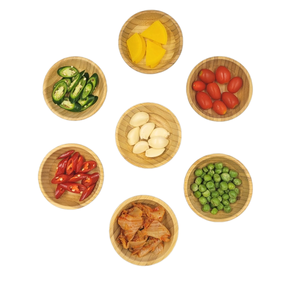 Ensaladeras de bambú sólido ecológico personalizadas de alta calidad, servidor de artesanías de mimbre de campo, decoración del hogar, cocina de bambú de Vietnam - Product Image 1