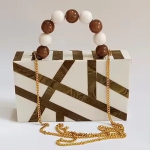 Gran oferta, bolso de mano nupcial para boda, bolso de mano con marco de monedero de Metal de lujo, bolso de mano de resina para mujer, bolsos de mano de noche - Product Image 4