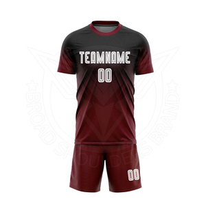 Conjunto de uniforme de fútbol de Color degradado Diseño cómodo 100% Poliéster Impermeable Transpirable Manga corta Pakistán - Product Image 2