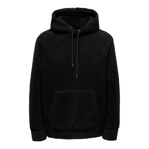 Vente en gros d'usine Sweat à capuche en sherpa pour homme décontracté 360gsm Hiver Polyester/Coton Coupe-vent Sweat à capuche en sherpa brodé pour homme - Product Image 2