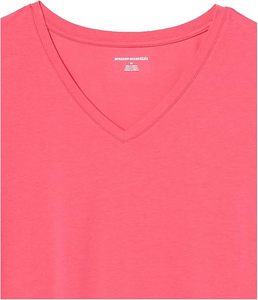 T-shirt en coton à col en V pour femmes Vêtements de tous les jours minimalistes en gros - Product Image 6