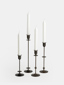 Ensemble de bougeoirs en aluminium, argent, Bronze, 4 tailles différentes, décoration de mariage Royal, bougeoirs à vendre - Product Image 4