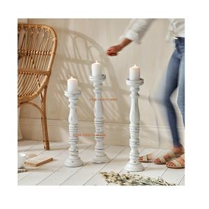 ไม้ตกแต่งชาผู้ถือเทียนสําหรับตกแต่งคริสต์มาสงานแต่งงานโต๊ะรับประทานอาหารไม้หนากระบอกเทียน - Product Image 2