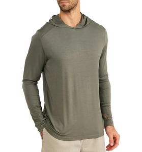 Pull de pêche à manches longues UPF 50+ style uni, séchage rapide, personnalisable, en bambou naturel - Product Image 3