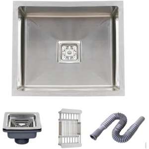 Fregadero de acero de calidad libre de corrosión de alto pulido al por mayor, modelo de montaje superior único con orificio de desbordamiento para uso diario en la cocina - Product Image 2