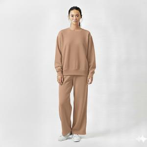 Conjunto de Sudadera Roja Oversize y Pantalones Anchos para Mujer, Ropa de Casa Ecológica, Transpirable, Suave y Cómoda para Invierno - Product Image 3