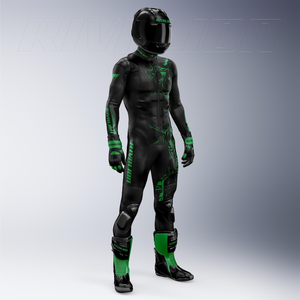 Combinaison en cuir de vache/crocodile Rawasaki Ninja ZX10R MotoCP Mooney 46 Moto 1 pièce Combinaison de piste/de conduite Traje CE - Product Image 2