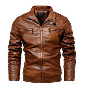 Hombres de imitación de cuero con cremallera gran oferta transpirable diseño único OEM chaqueta de cuero de vaca en blanco hombres y mujeres - Product Image 3