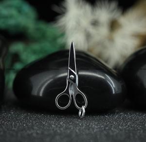 Collar con Colgante de Tijeras de Peluquero de Plata de Ley 925 para Hombre, Amuletos Hechos a Mano, Joyería Hip Hop de Phoenix Enterprise - Product Image 1