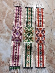 <b>Boho</b> Style Woven <b>Bracelet</b> with Rice Beads Colorful Friendship <b>Bracelet</b> Made From Stone Beads - Product Image 3