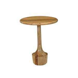 Ensemble de 2 tables d'appoint modernes en bois de manguier massif, finition naturelle, pour chambre à coucher, salon, bureau à domicile, appartement, canapé ou chevet - Product Image 2