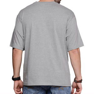 เสื้อยืดผู้ชายผ้าคอตตอนใยไม้ไผ่ขนาดใหญ่ทรงโอเวอร์ไซส์สไตล์วินเทจขนาดใหญ่พลัสไซส์ระบายอากาศว่างเปล่า - Product Image 4