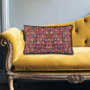Coussin imprimé floral bohème - Vintage, lavable, doux, fait main, 36"x36" - 90x90 cm - Product Image 1