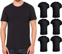 T-shirt décontracté pour homme en jersey 100 % coton, coupe classique, manches courtes, col rond, couleur unie, impression numérique écologique, 180 g