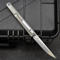 Couteau de survie en plein air Bochen 2026 de haute qualité en acier D2, lame OEM et ODM avec manche en alliage de titane, couteau pliant EDC